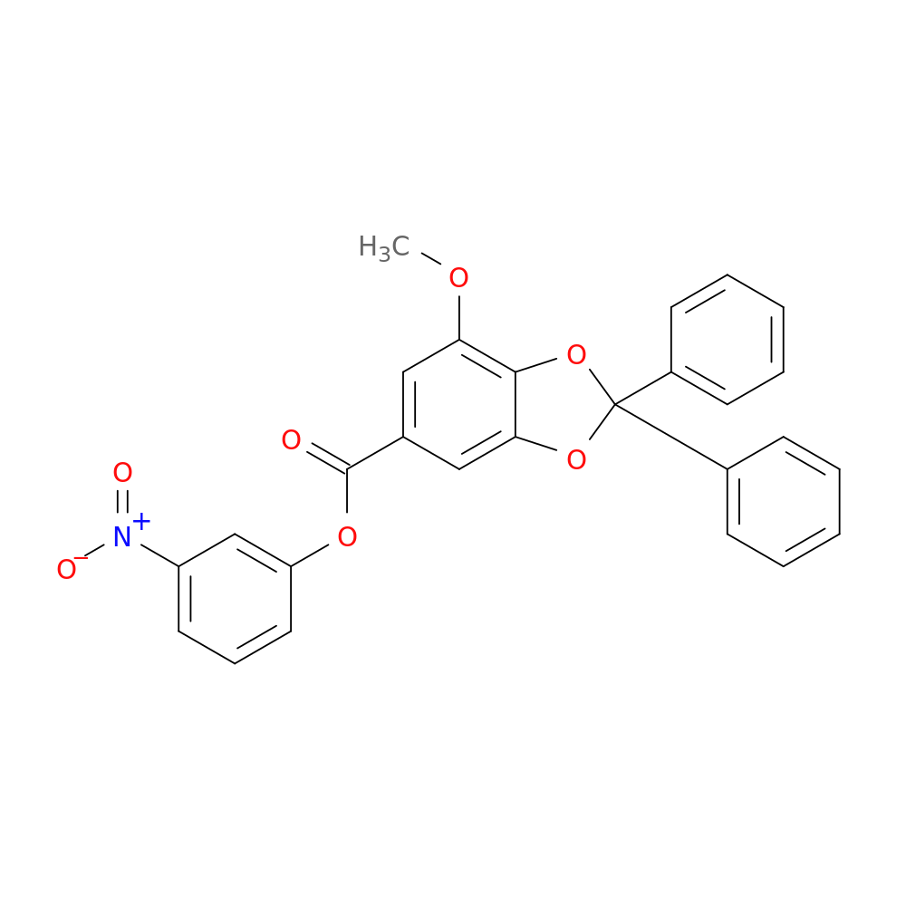 3-Nitrophenyl 7-methoxy-2,2-diphenylbenzo[d][1,3]dioxole-5-carboxylate