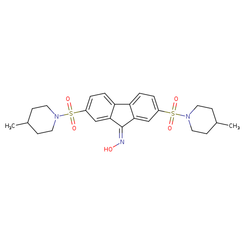 2,7-Bis[(4-methyl-1-piperidinyl)sulfonyl]-9H-fluoren-9-oneOxime