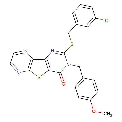 4-{[(3-chlorophenyl)methyl]sulfanyl}-5-[(4-methoxyphenyl)methyl]-8-thia-3,5,10-triazatricyclo[7.4.0.0^{2,7}]trideca-1(9),2(7),3,10,12-pentaen-6-one