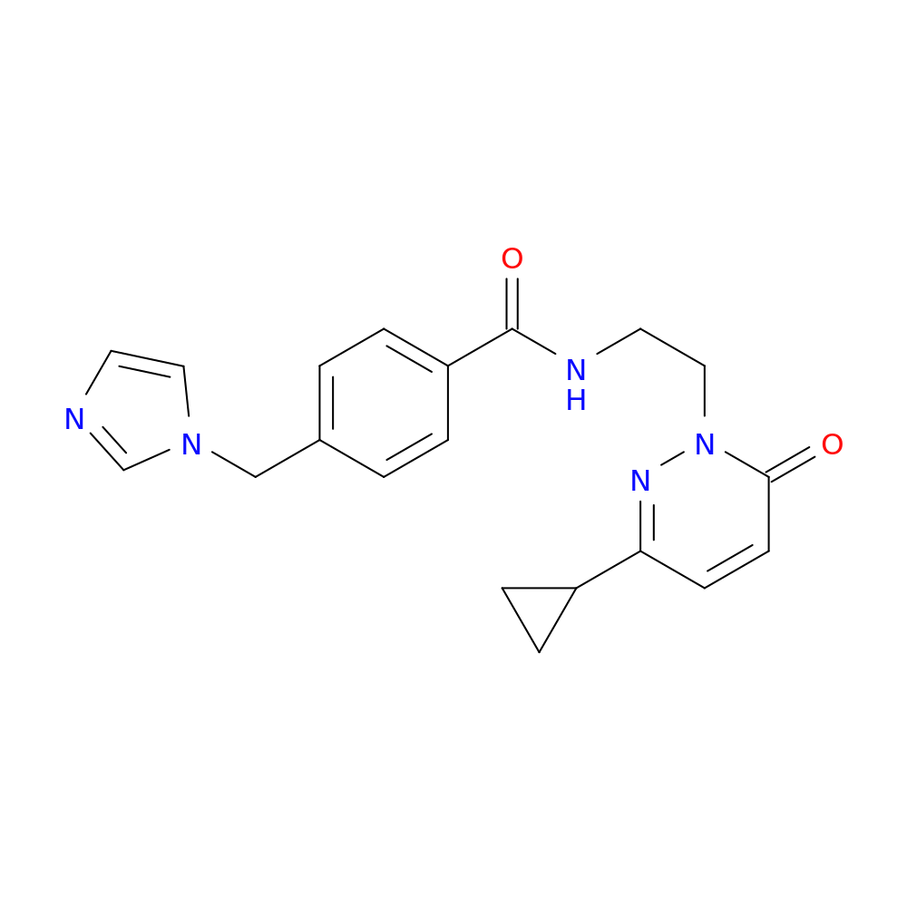 N-[2-(3-cyclopropyl-6-oxo-1,6-dihydropyridazin-1-yl)ethyl]-4-[(1H-imidazol-1-yl)methyl]benzamide