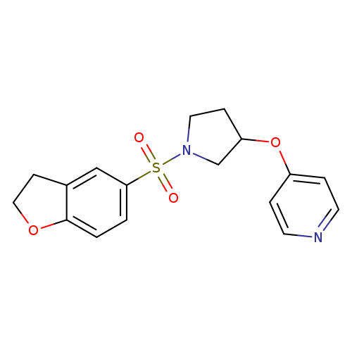 4-{[1-(2,3-dihydro-1-benzofuran-5-sulfonyl)pyrrolidin-3-yl]oxy}pyridine