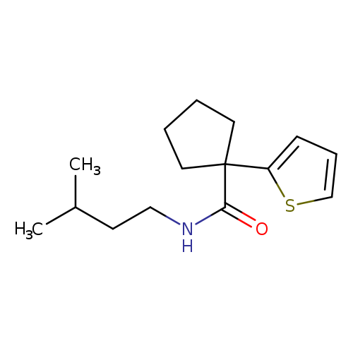 N-(3-methylbutyl)-1-(thiophen-2-yl)cyclopentane-1-carboxamide