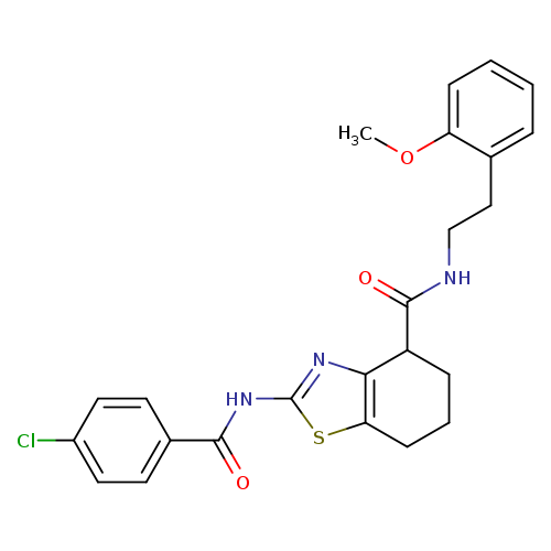 2-(4-chlorobenzamido)-N-[2-(2-methoxyphenyl)ethyl]-4,5,6,7-tetrahydro-1,3-benzothiazole-4-carboxamide