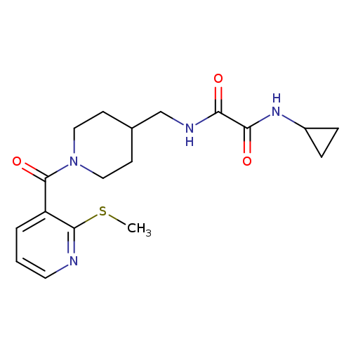 N-cyclopropyl-N'-({1-[2-(methylsulfanyl)pyridine-3-carbonyl]piperidin-4-yl}methyl)ethanediamide