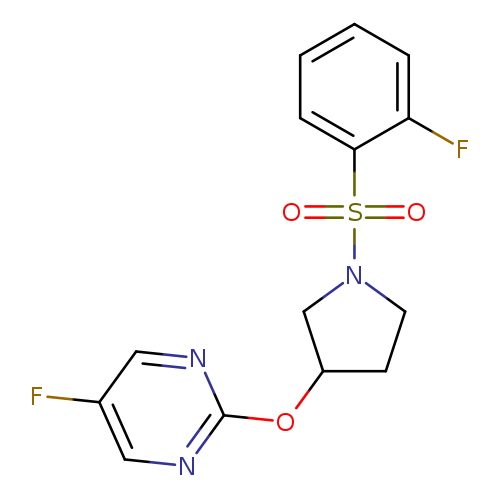 5-fluoro-2-{[1-(2-fluorobenzenesulfonyl)pyrrolidin-3-yl]oxy}pyrimidine