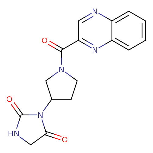 3-[1-(quinoxaline-2-carbonyl)pyrrolidin-3-yl]imidazolidine-2,4-dione