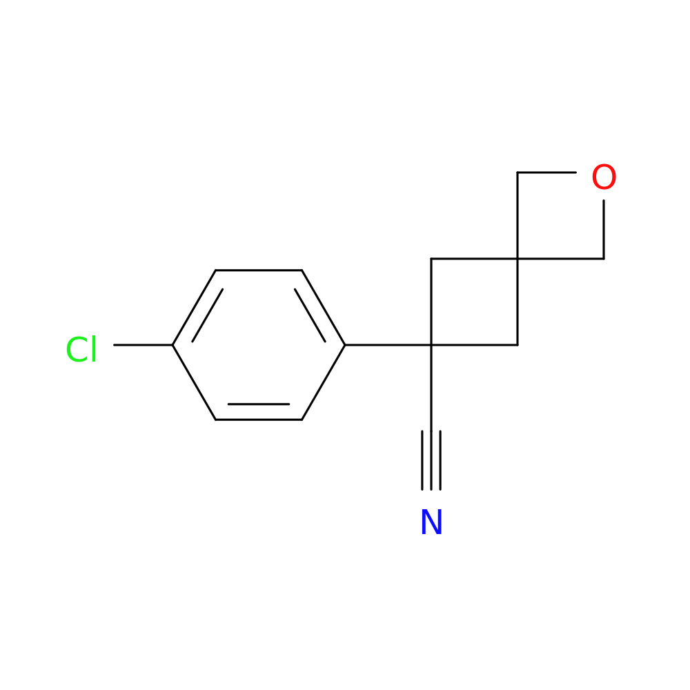 6-(4-chlorophenyl)-2-oxaspiro[3.3]heptane-6-carbonitrile