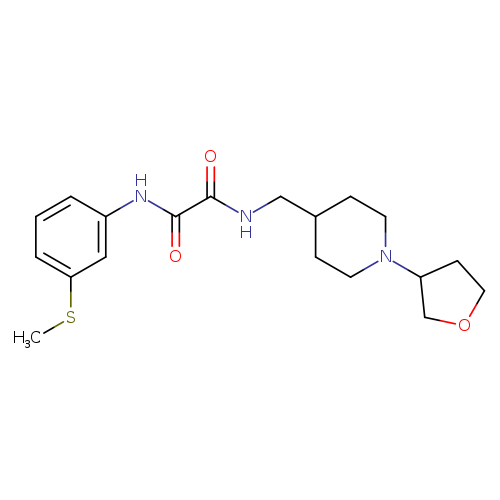 N'-[3-(methylsulfanyl)phenyl]-N-{[1-(oxolan-3-yl)piperidin-4-yl]methyl}ethanediamide