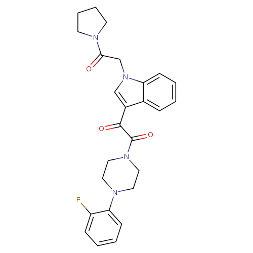 1-[4-(2-fluorophenyl)piperazin-1-yl]-2-{1-[2-oxo-2-(pyrrolidin-1-yl)ethyl]-1H-indol-3-yl}ethane-1,2-dione