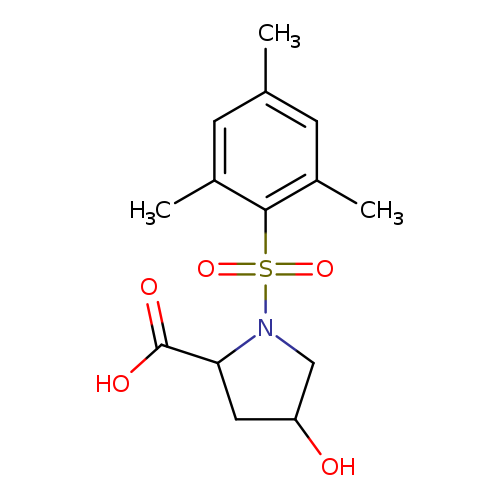 4-hydroxy-1-(2,4,6-trimethylbenzenesulfonyl)pyrrolidine-2-carboxylic acid