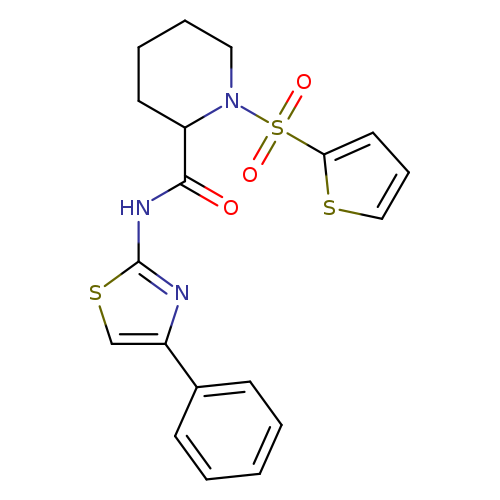 N-(4-phenyl-1,3-thiazol-2-yl)-1-(thiophene-2-sulfonyl)piperidine-2-carboxamide