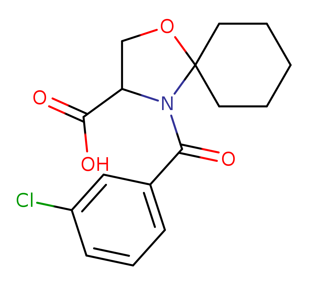 4-(3-chlorobenzoyl)-1-oxa-4-azaspiro[4.5]decane-3-carboxylic acid