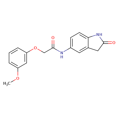 2-(3-methoxyphenoxy)-N-(2-oxo-2,3-dihydro-1H-indol-5-yl)acetamide