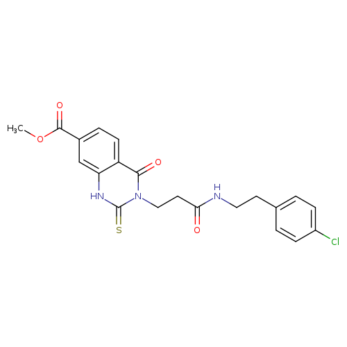 methyl 3-(2-{[2-(4-chlorophenyl)ethyl]carbamoyl}ethyl)-4-oxo-2-sulfanylidene-1,2,3,4-tetrahydroquinazoline-7-carboxylate