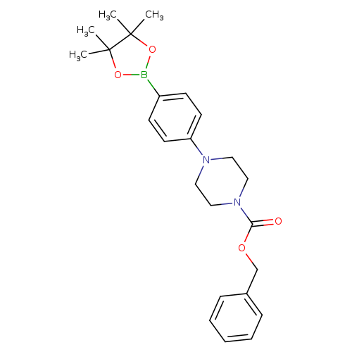 1-Piperazinecarboxylic acid, 4-[4-(4,4,5,5-tetramethyl-1,3,2-dioxaborolan-2-yl)phenyl]-, phenylmethyl ester