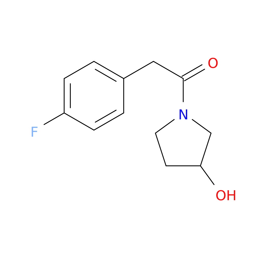 2-(4-fluorophenyl)-1-(3-hydroxypyrrolidin-1-yl)ethan-1-one