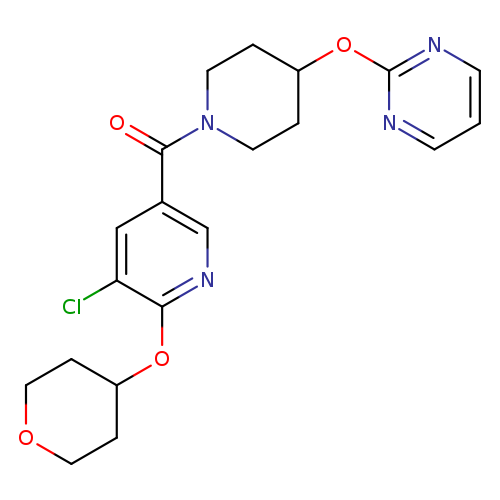 2-({1-[5-chloro-6-(oxan-4-yloxy)pyridine-3-carbonyl]piperidin-4-yl}oxy)pyrimidine