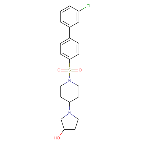 1-[1-({3'-chloro-[1,1'-biphenyl]-4-yl}sulfonyl)piperidin-4-yl]pyrrolidin-3-ol