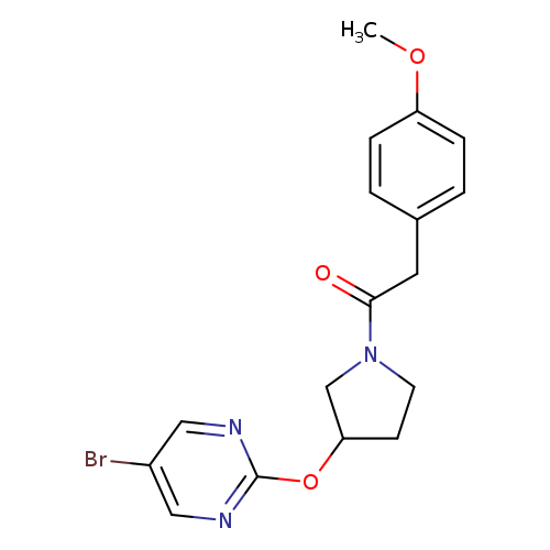 1-{3-[(5-bromopyrimidin-2-yl)oxy]pyrrolidin-1-yl}-2-(4-methoxyphenyl)ethan-1-one