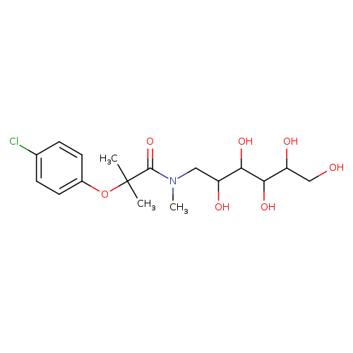 2-(4-Chlorophenoxy)-N,2-dimethyl-N-(2,3,4,5,6-pentahydroxyhexyl)propanamide