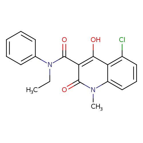 3-Quinolinecarboxamide, 5-chloro-N-ethyl-1,2-dihydro-4-hydroxy-1-methyl-2-oxo-N-phenyl-
