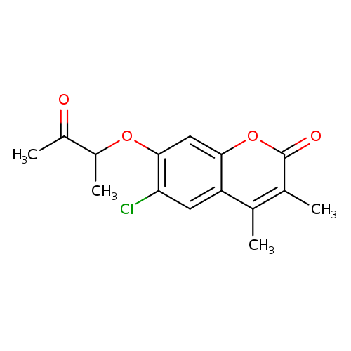 6-Chloro-3,4-dimethyl-7-((3-oxobutan-2-yl)oxy)-2H-chromen-2-one