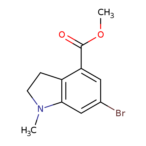 1H-Indole-4-carboxylic acid, 6-bromo-2,3-dihydro-1-methyl-, methyl ester