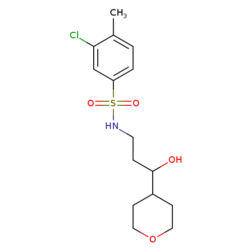 3-chloro-N-[3-hydroxy-3-(oxan-4-yl)propyl]-4-methylbenzene-1-sulfonamide
