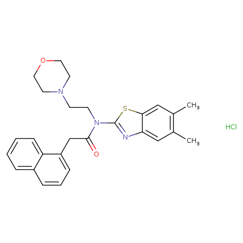 N-(5,6-dimethyl-1,3-benzothiazol-2-yl)-N-[2-(morpholin-4-yl)ethyl]-2-(naphthalen-1-yl)acetamide hydrochloride