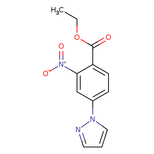 Benzoic acid, 2-nitro-4-(1H-pyrazol-1-yl)-, ethyl ester