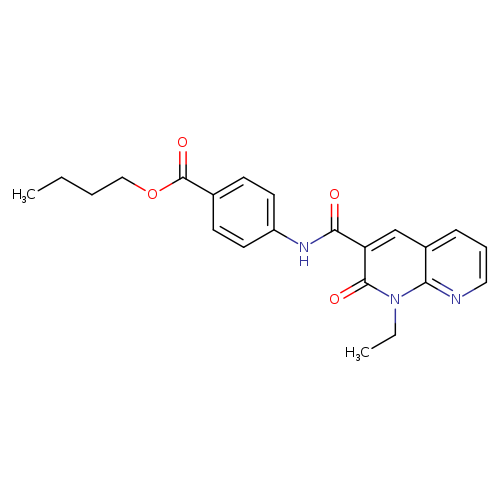 butyl 4-(1-ethyl-2-oxo-1,2-dihydro-1,8-naphthyridine-3-amido)benzoate