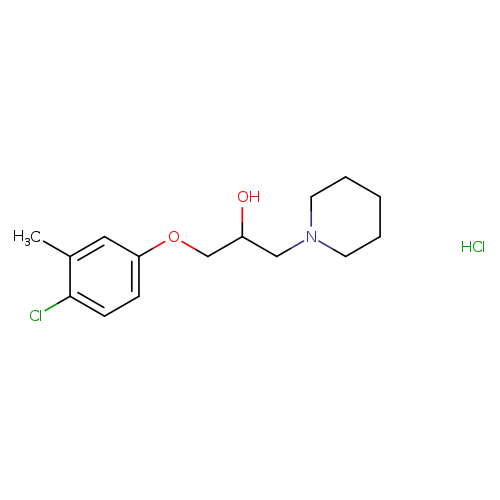 1-(4-chloro-3-methylphenoxy)-3-(piperidin-1-yl)propan-2-ol hydrochloride