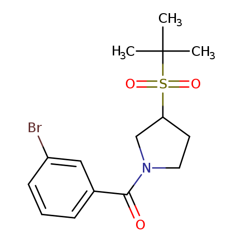 1-(3-bromobenzoyl)-3-(2-methylpropane-2-sulfonyl)pyrrolidine