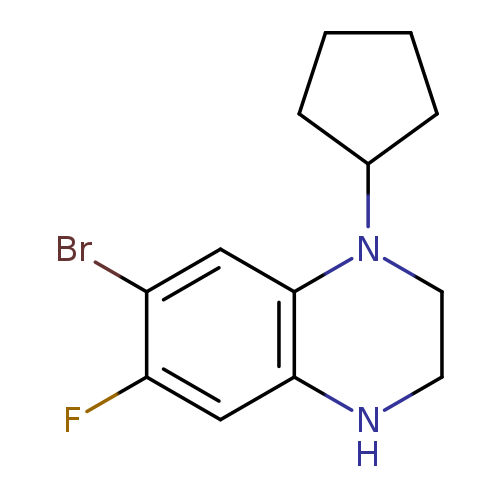 7-bromo-1-cyclopentyl-6-fluoro-1,2,3,4-tetrahydroquinoxaline
