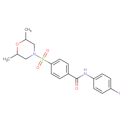 4-[(2,6-dimethylmorpholin-4-yl)sulfonyl]-N-(4-iodophenyl)benzamide