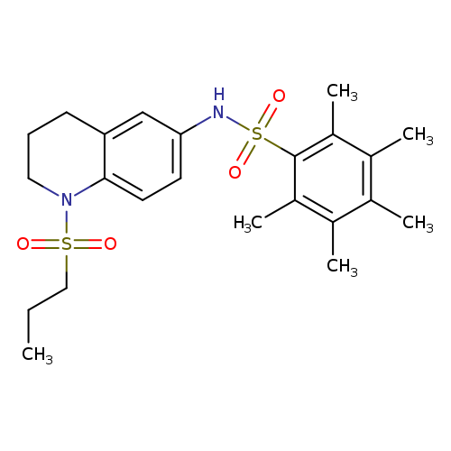2,3,4,5,6-pentamethyl-N-[1-(propane-1-sulfonyl)-1,2,3,4-tetrahydroquinolin-6-yl]benzene-1-sulfonamide