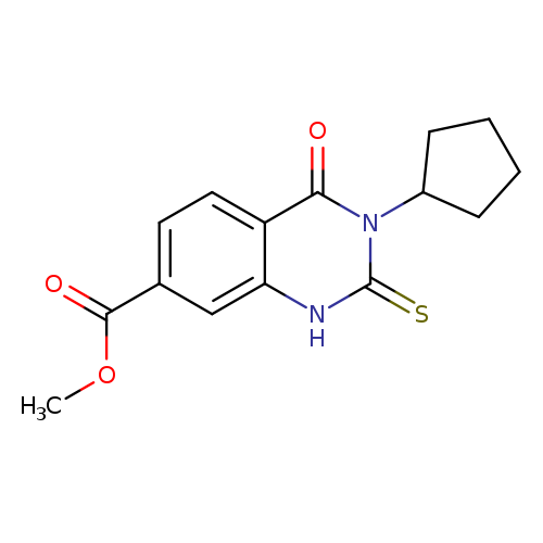 3-Cyclopentyl-4-oxo-2-thioxo-1,2,3,4-tetrahydro-quinazoline-7-carboxylic acid methyl ester