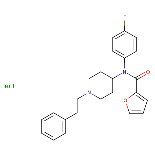 N-(4-fluorophenyl)-N-(1-phenethylpiperidin-4-yl)furan-2-carboxamide,monohydrochloride