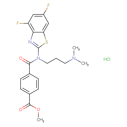 methyl 4-[(4,6-difluoro-1,3-benzothiazol-2-yl)[3-(dimethylamino)propyl]carbamoyl]benzoate hydrochloride