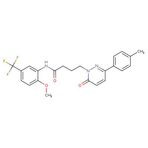 N-[2-methoxy-5-(trifluoromethyl)phenyl]-4-[3-(4-methylphenyl)-6-oxo-1,6-dihydropyridazin-1-yl]butanamide