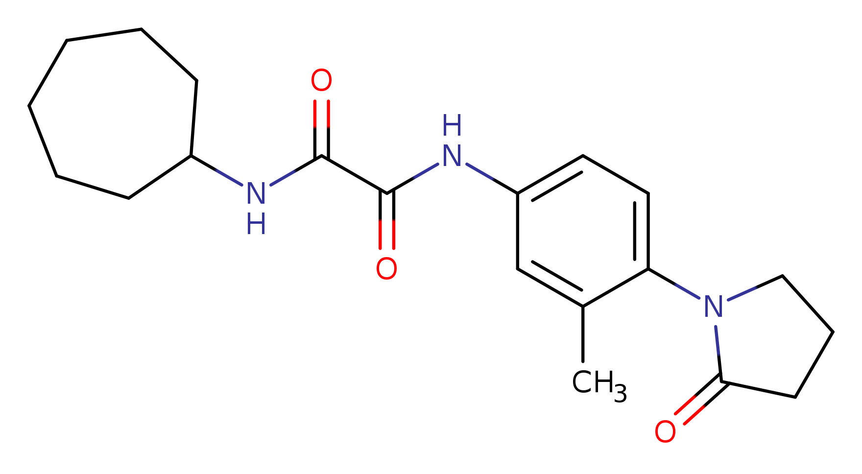 N'-cycloheptyl-N-[3-methyl-4-(2-oxopyrrolidin-1-yl)phenyl]ethanediamide
