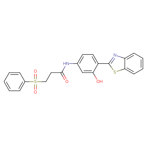 3-(benzenesulfonyl)-N-[4-(1,3-benzothiazol-2-yl)-3-hydroxyphenyl]propanamide