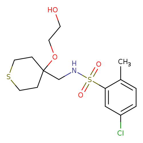 5-chloro-N-{[4-(2-hydroxyethoxy)thian-4-yl]methyl}-2-methylbenzene-1-sulfonamide