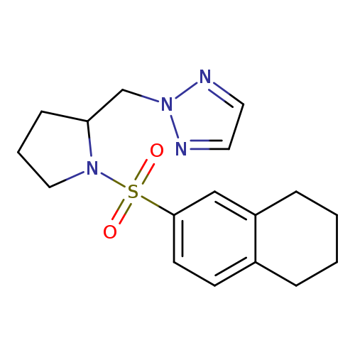 2-{[1-(5,6,7,8-tetrahydronaphthalene-2-sulfonyl)pyrrolidin-2-yl]methyl}-2H-1,2,3-triazole