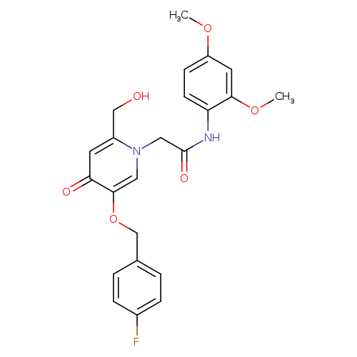 N-(2,4-dimethoxyphenyl)-2-{5-[(4-fluorophenyl)methoxy]-2-(hydroxymethyl)-4-oxo-1,4-dihydropyridin-1-yl}acetamide