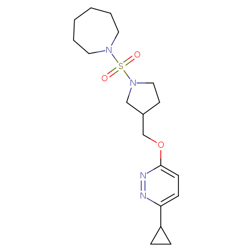 1-[(3-{[(6-cyclopropylpyridazin-3-yl)oxy]methyl}pyrrolidin-1-yl)sulfonyl]azepane