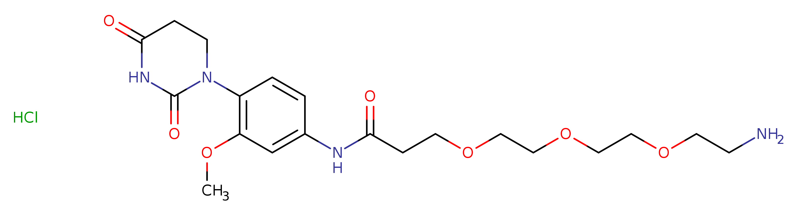 3-{2-[2-(2-aminoethoxy)ethoxy]ethoxy}-N-[4-(2,4-dioxo-1,3-diazinan-1-yl)-3-methoxyphenyl]propanamide hydrochloride