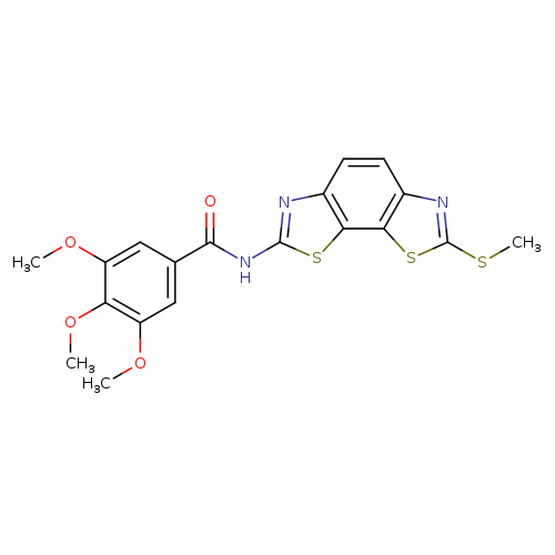 3,4,5-trimethoxy-N-[11-(methylsulfanyl)-3,12-dithia-5,10-diazatricyclo[7.3.0.0^{2,6}]dodeca-1(9),2(6),4,7,10-pentaen-4-yl]benzamide