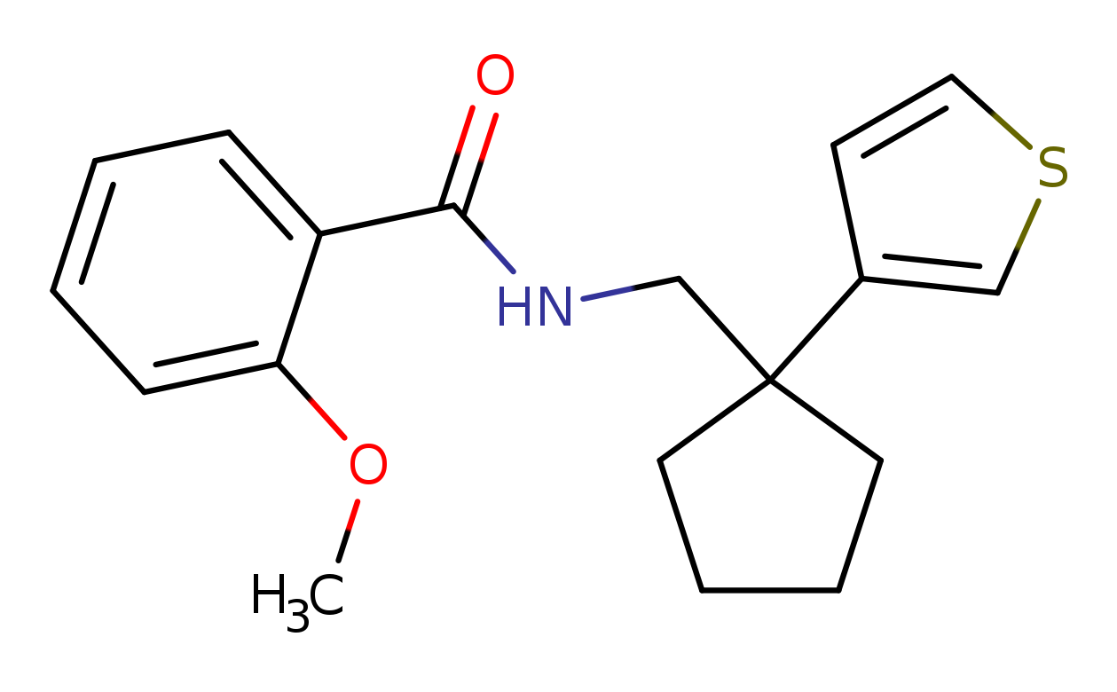 2-methoxy-N-{[1-(thiophen-3-yl)cyclopentyl]methyl}benzamide