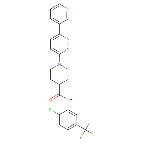 N-[2-chloro-5-(trifluoromethyl)phenyl]-1-[6-(pyridin-3-yl)pyridazin-3-yl]piperidine-4-carboxamide